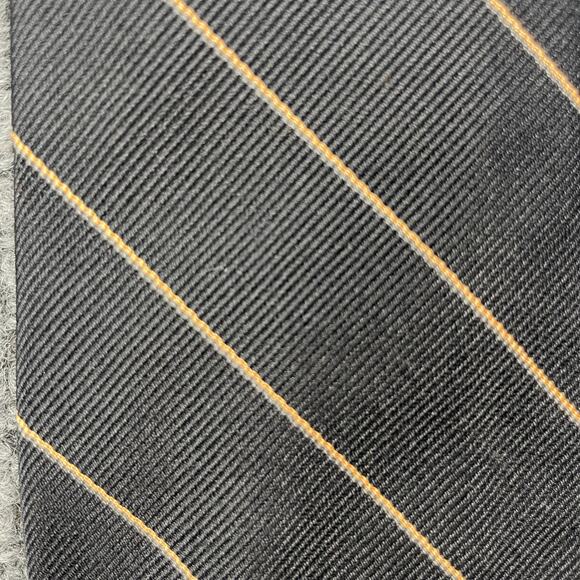 Robert Talbott REPP Tie 3" X 57" Black/Gold Striped Slim Hand Sewn 100% Silk - Picture 2 of 10